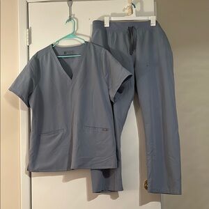 Figs Dusty Blue Scrub Set
